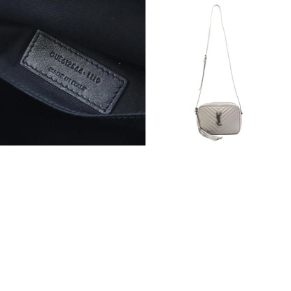 Saint Laurent Lou, Grey, Leather, shoulder