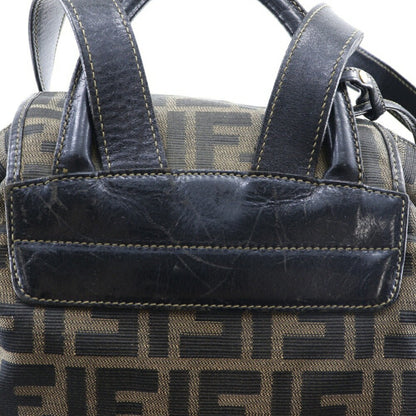 Fendi Zucca, Brown, Canvas, backpack