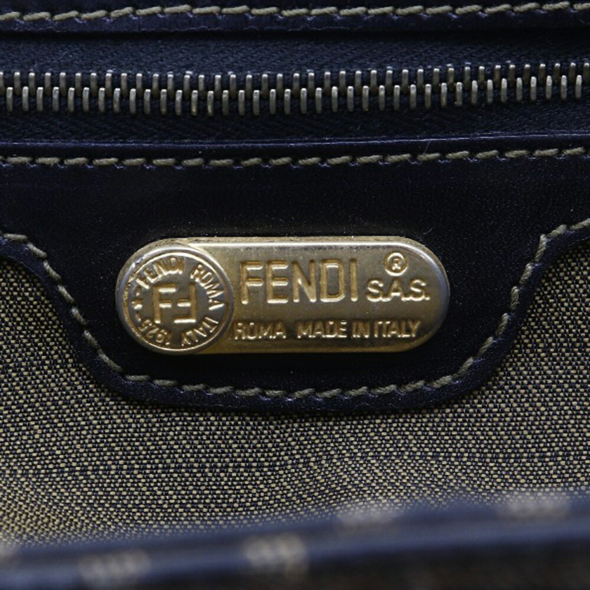 Fendi Zucca, Brown, Canvas, backpack