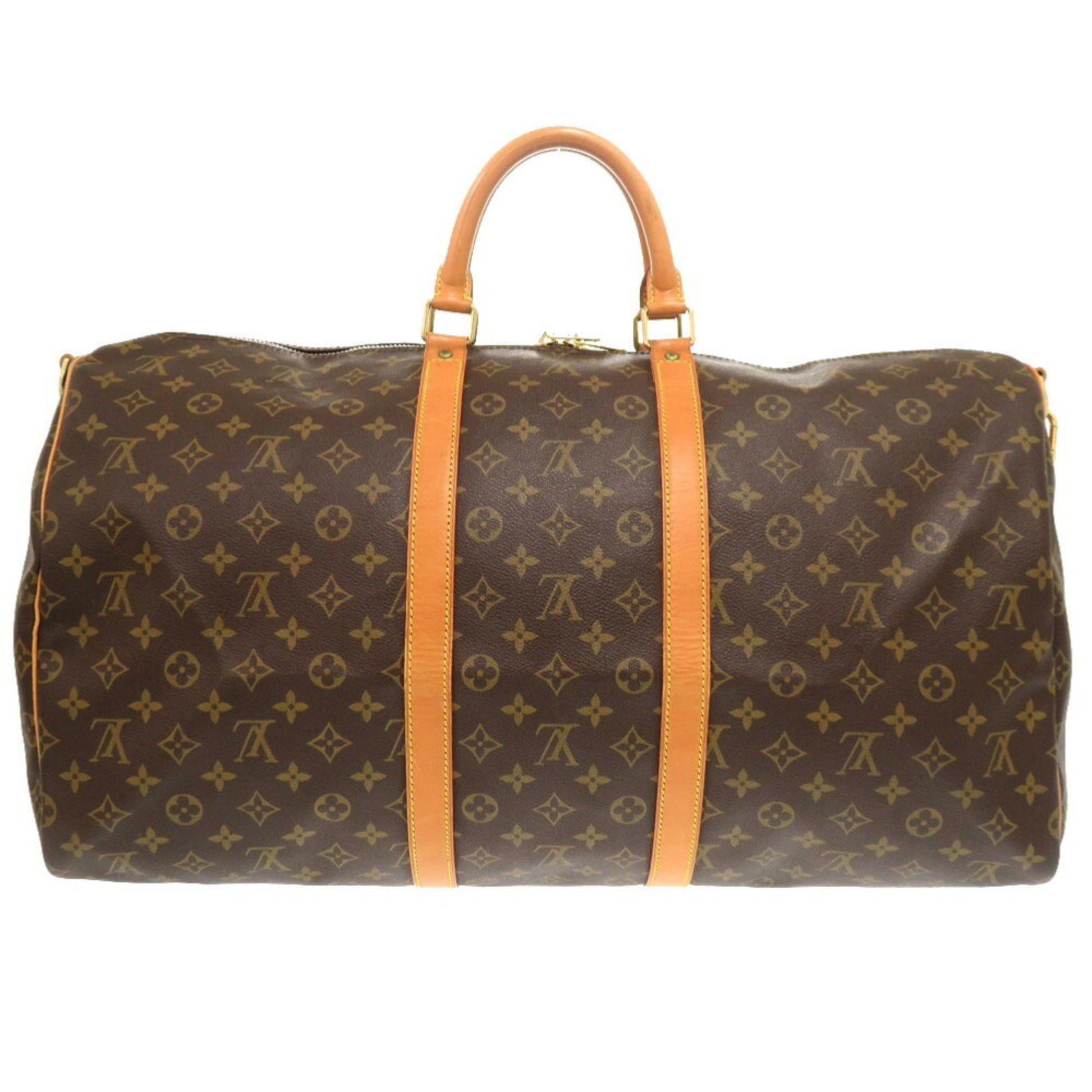 Louis Vuitton Keepall Bandouliere 55, Brown, Canvas, travel