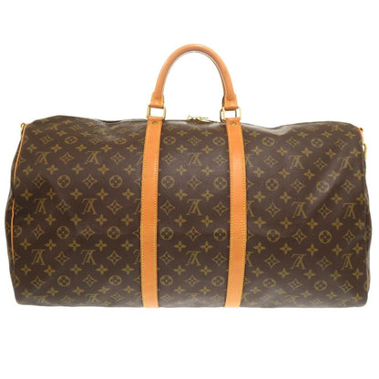 Louis Vuitton Keepall Bandouliere 55, Brown, Canvas, travel