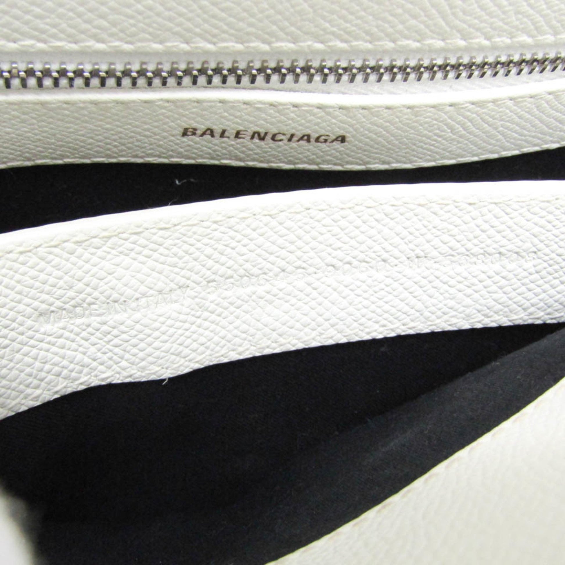 Balenciaga Ville Top Handle, White, Leather, handbag