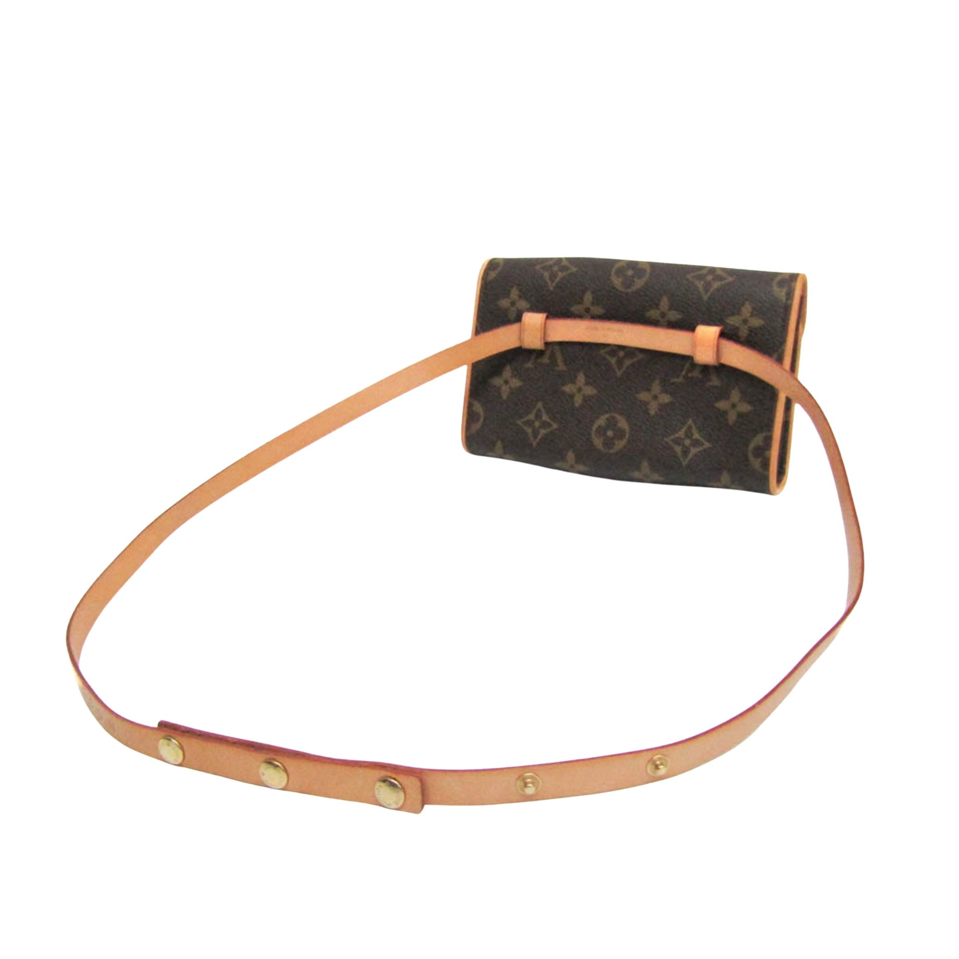 Louis Vuitton Pochette florentine, Brown, Canvas, clutch