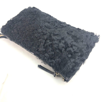 Balenciaga, Black, Leather, clutch