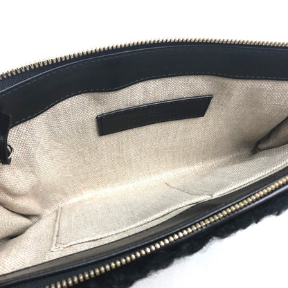 Balenciaga, Black, Leather, clutch