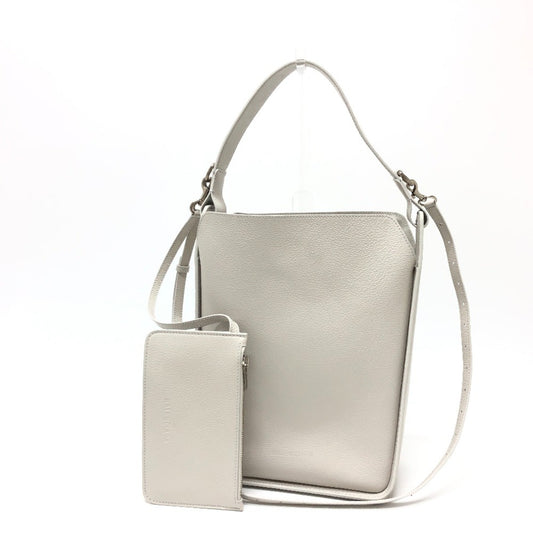 Balenciaga North South, White, Leather, shoulder