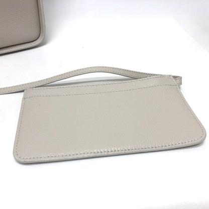 Balenciaga North South, White, Leather, shoulder