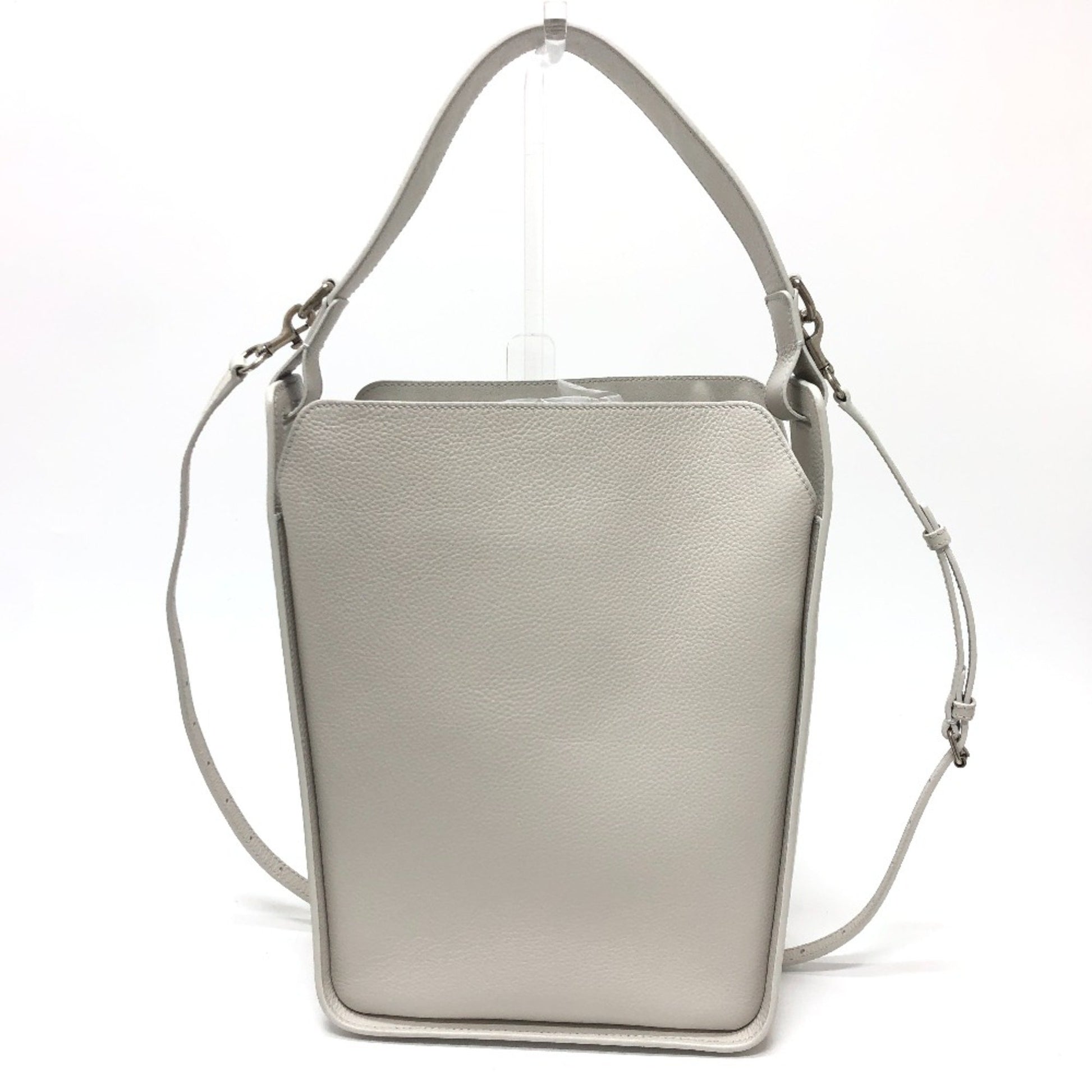 Balenciaga North South, White, Leather, shoulder