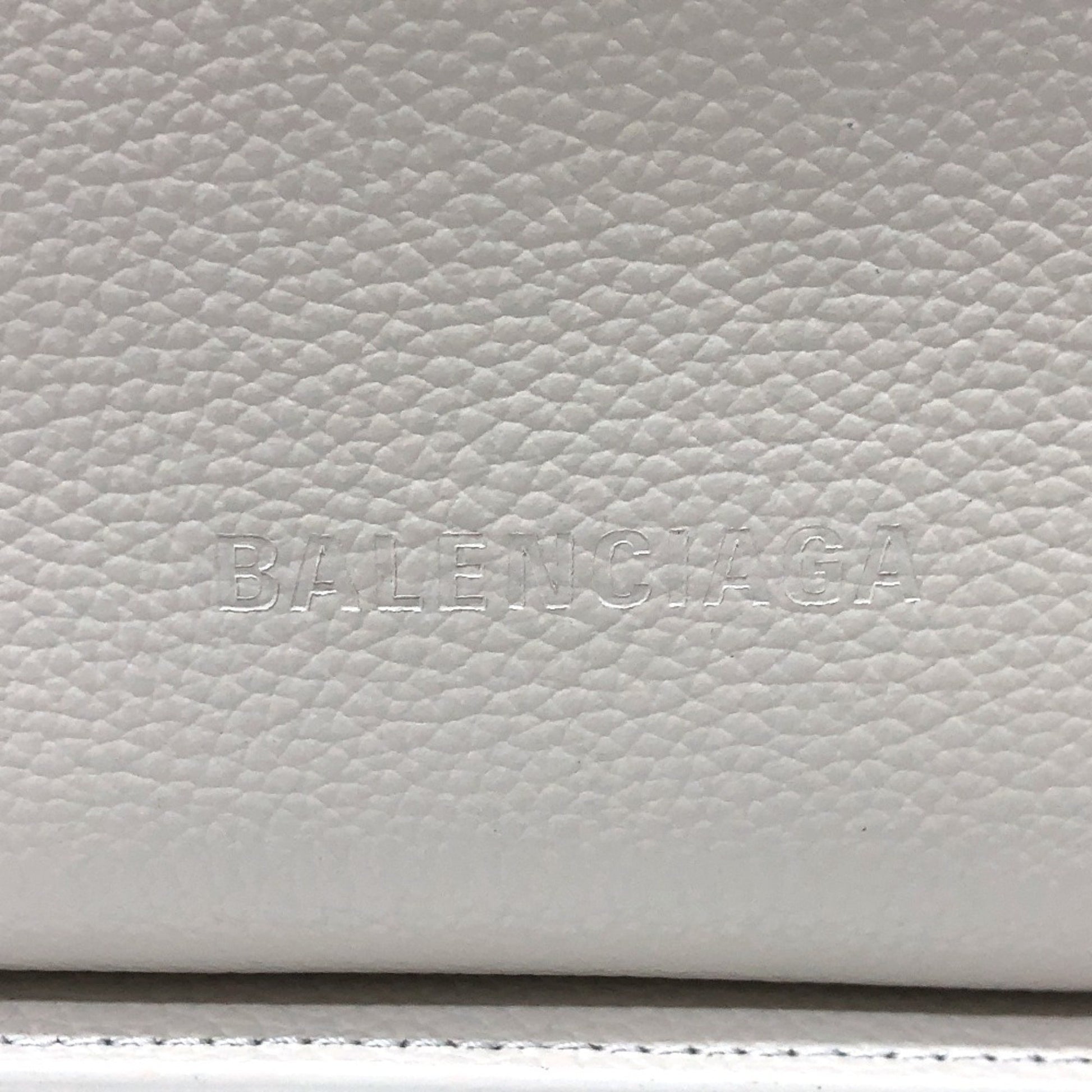 Balenciaga North South, White, Leather, shoulder