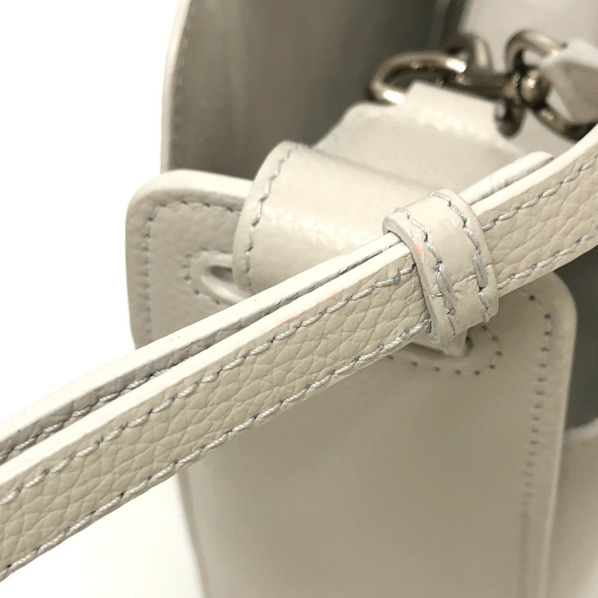 Balenciaga North South, White, Leather, shoulder