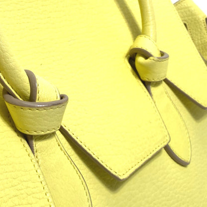 Céline Tie, Yellow, Leather, handbag