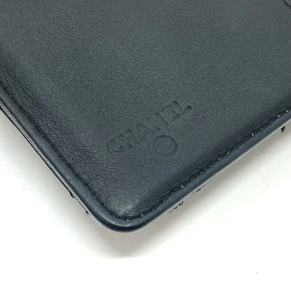Chanel Matelassé, Black, Leather, wallet