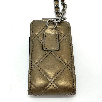 Chanel Mini matelassé, Gold, Leather, shoulder