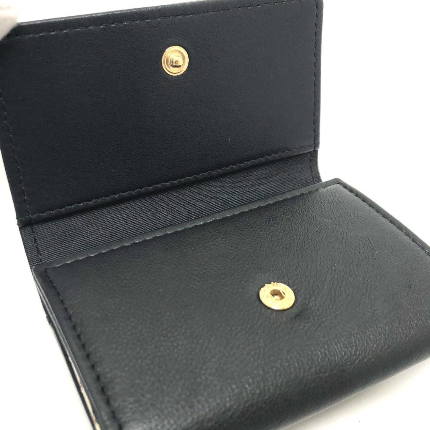 Chanel Logo CC, Black, Leather, wallet