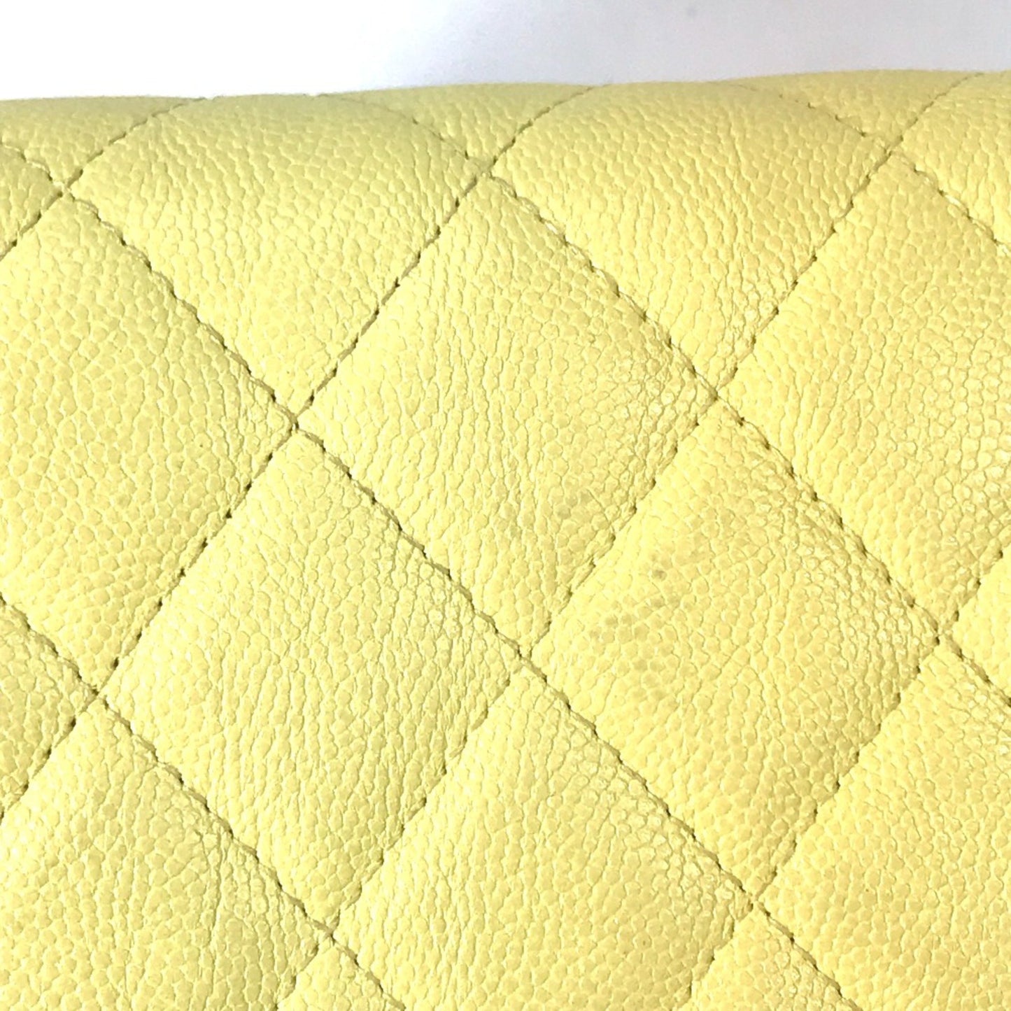Chanel CC Filigree, Yellow, Leather, wallet