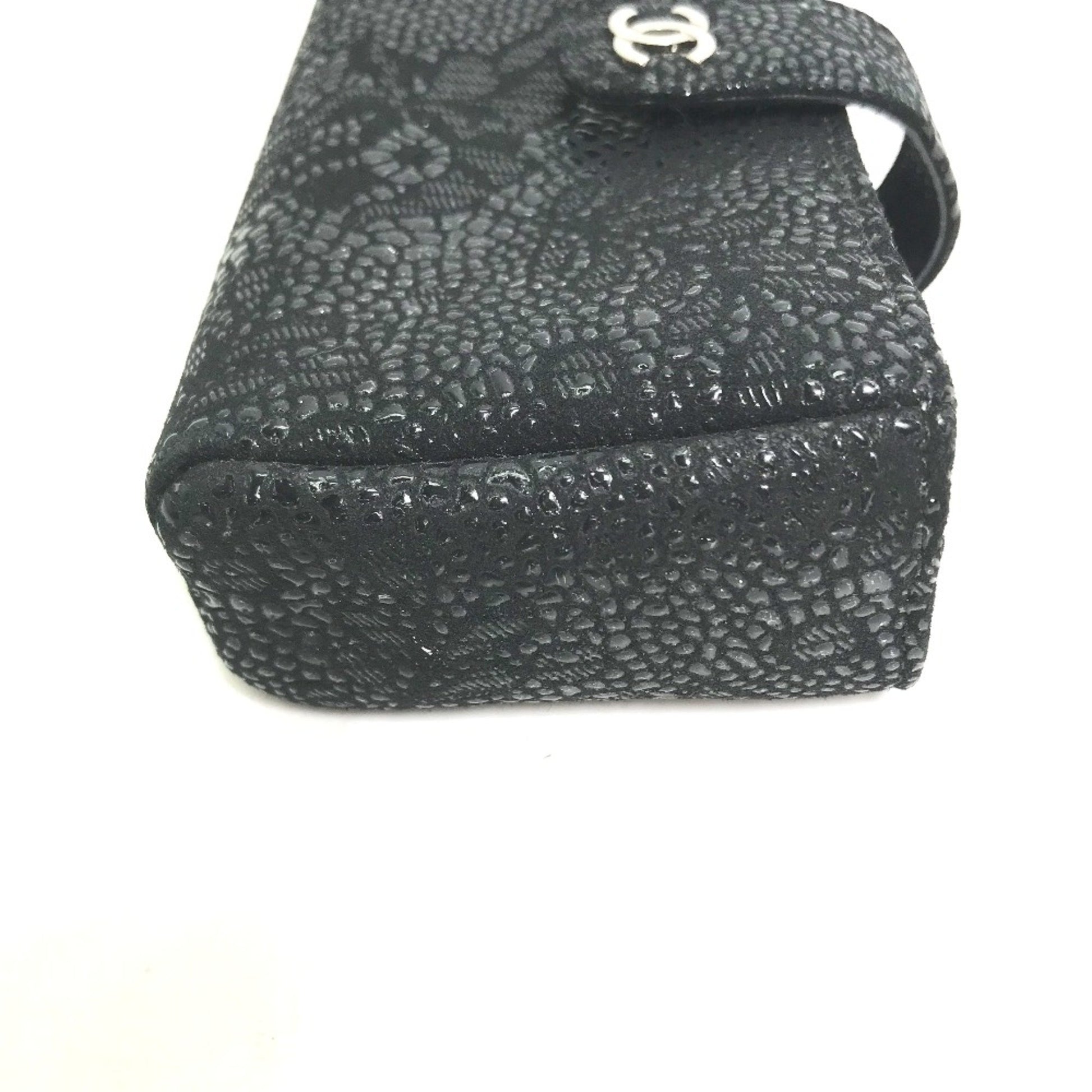 Chanel Logo CC, Black, Leather, wallet
