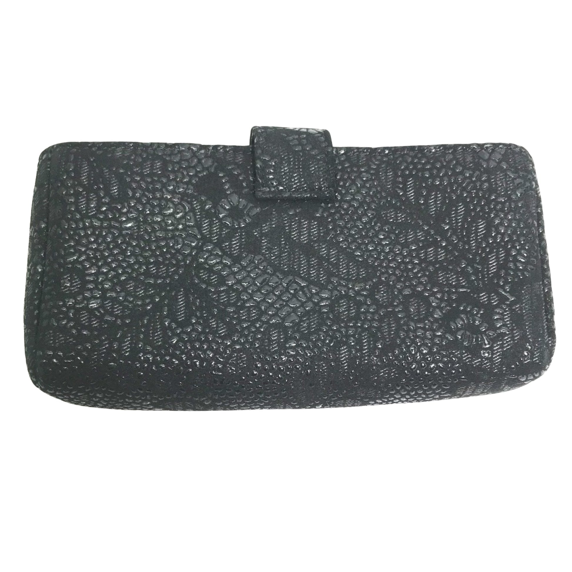 Chanel Logo CC, Black, Leather, wallet