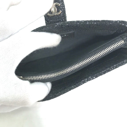 Chanel Logo CC, Black, Leather, wallet