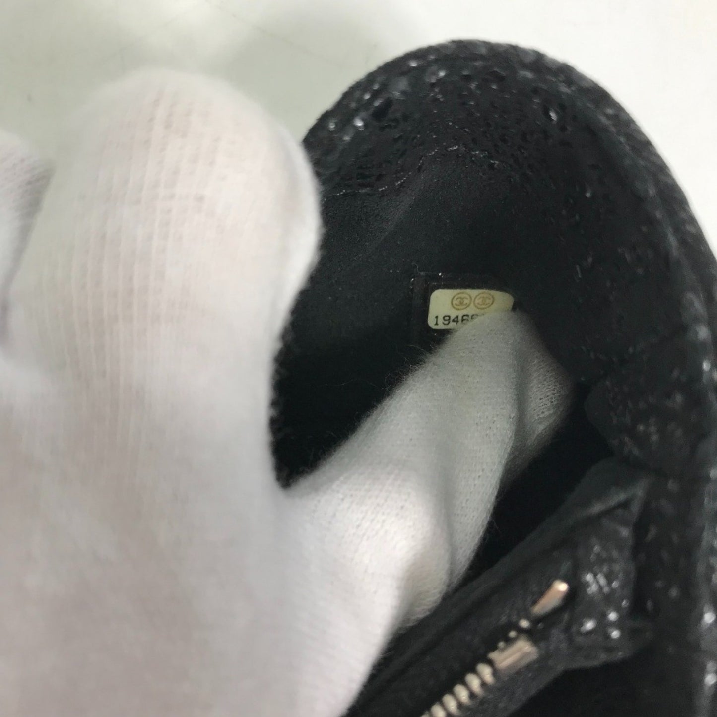 Chanel Logo CC, Black, Leather, wallet