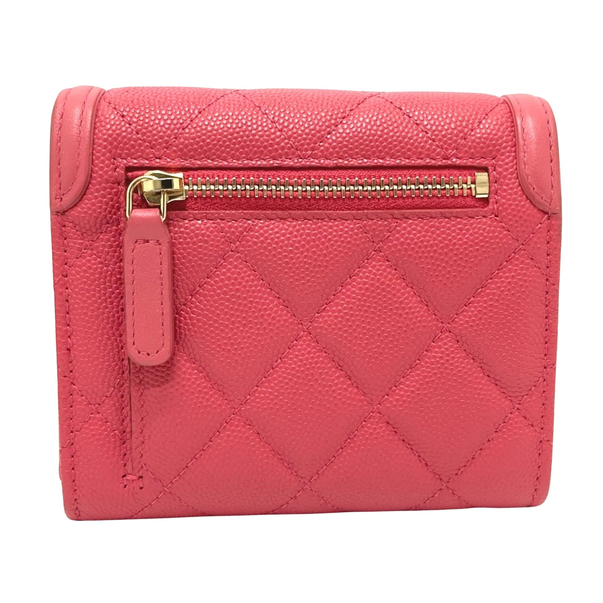 Chanel Logo CC, Pink, Leather, wallet