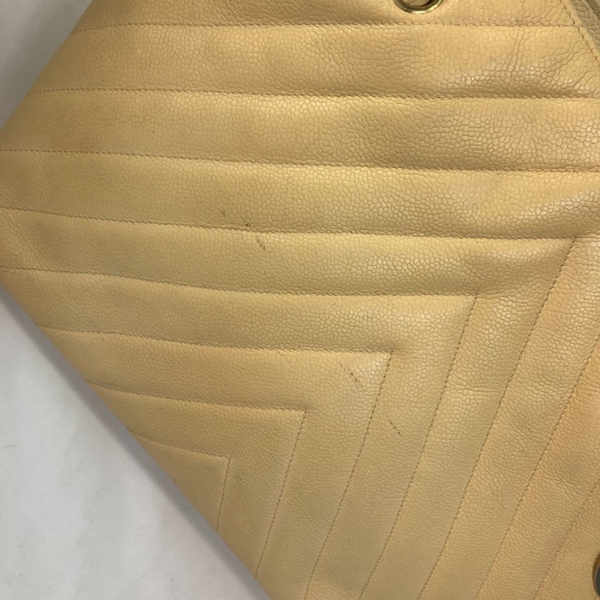 Chanel Wild stitch, Yellow, Leather, shoulder