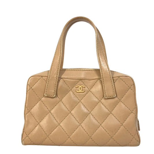 Chanel Wild stitch, Brown, Leather, handbag