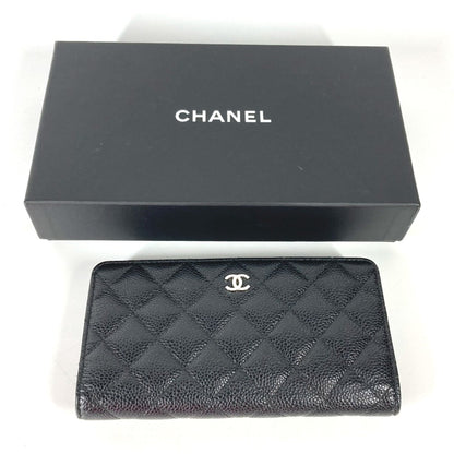 Chanel Matelassé, Black, Leather, wallet
