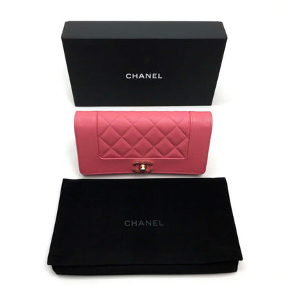 Chanel Matelassé, Pink, Leather, wallet
