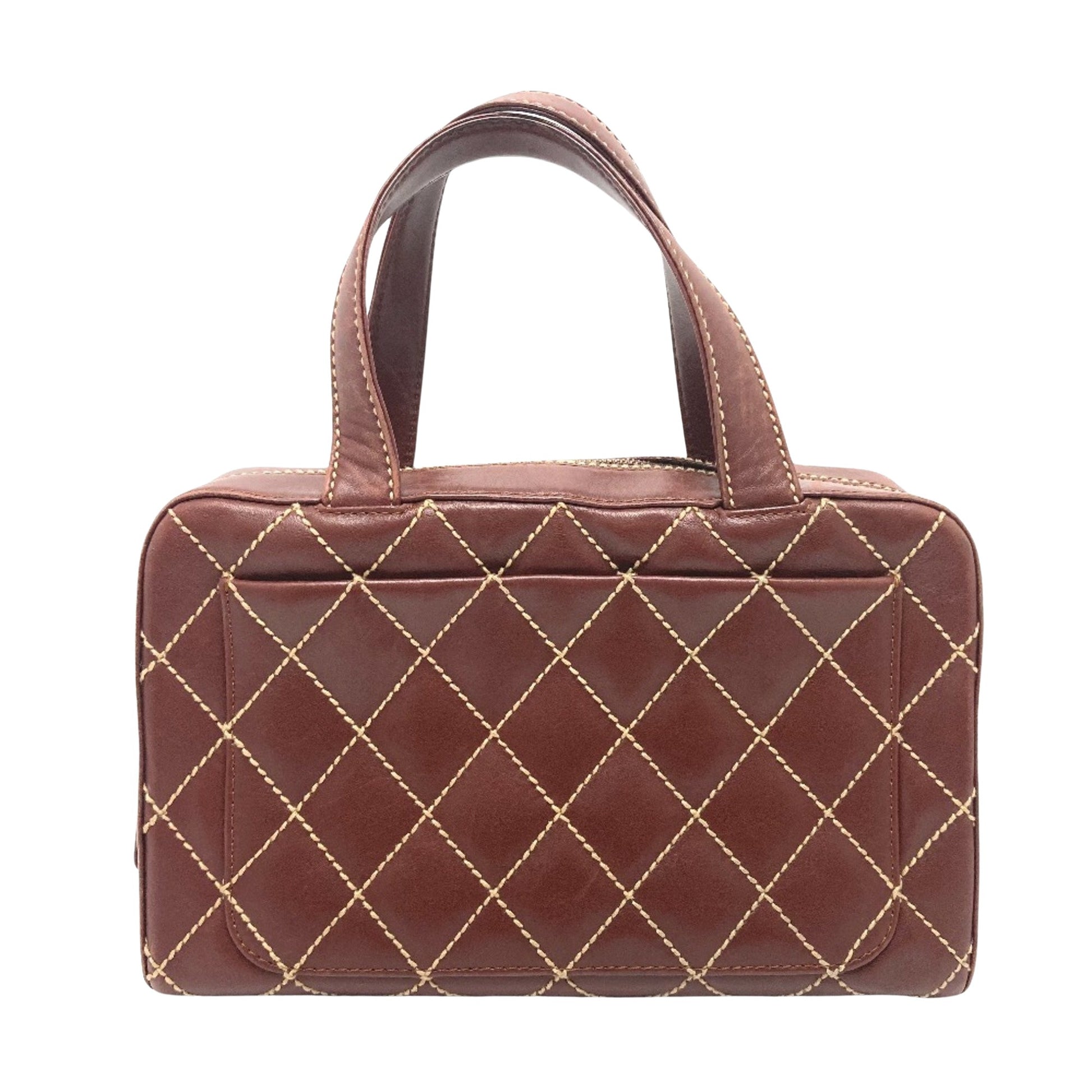 Chanel Wild stitch, Brown, Leather, handbag