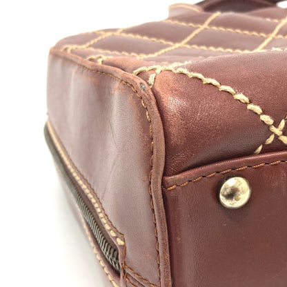 Chanel Wild stitch, Brown, Leather, handbag