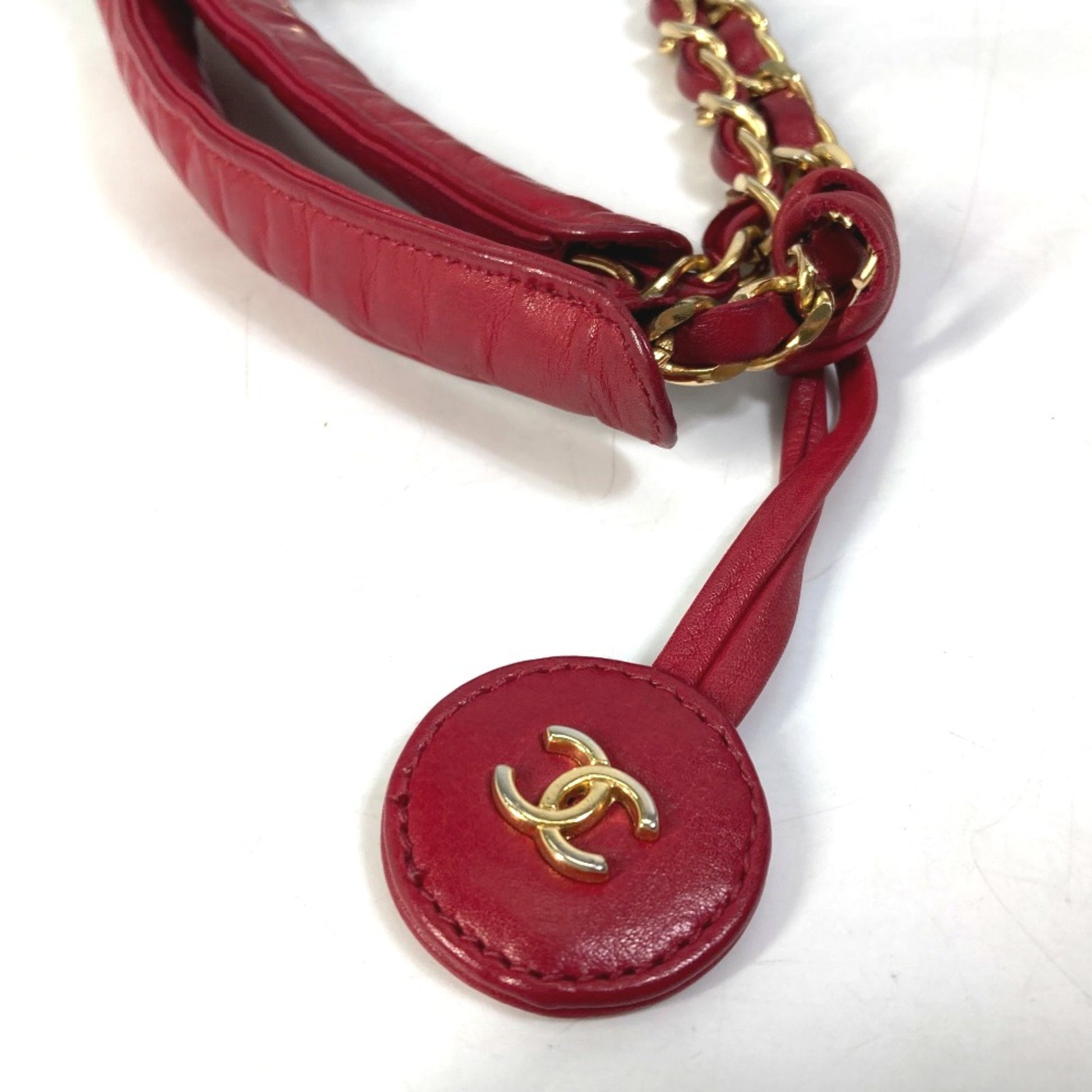 Chanel Shopping, Red, Leather, tote