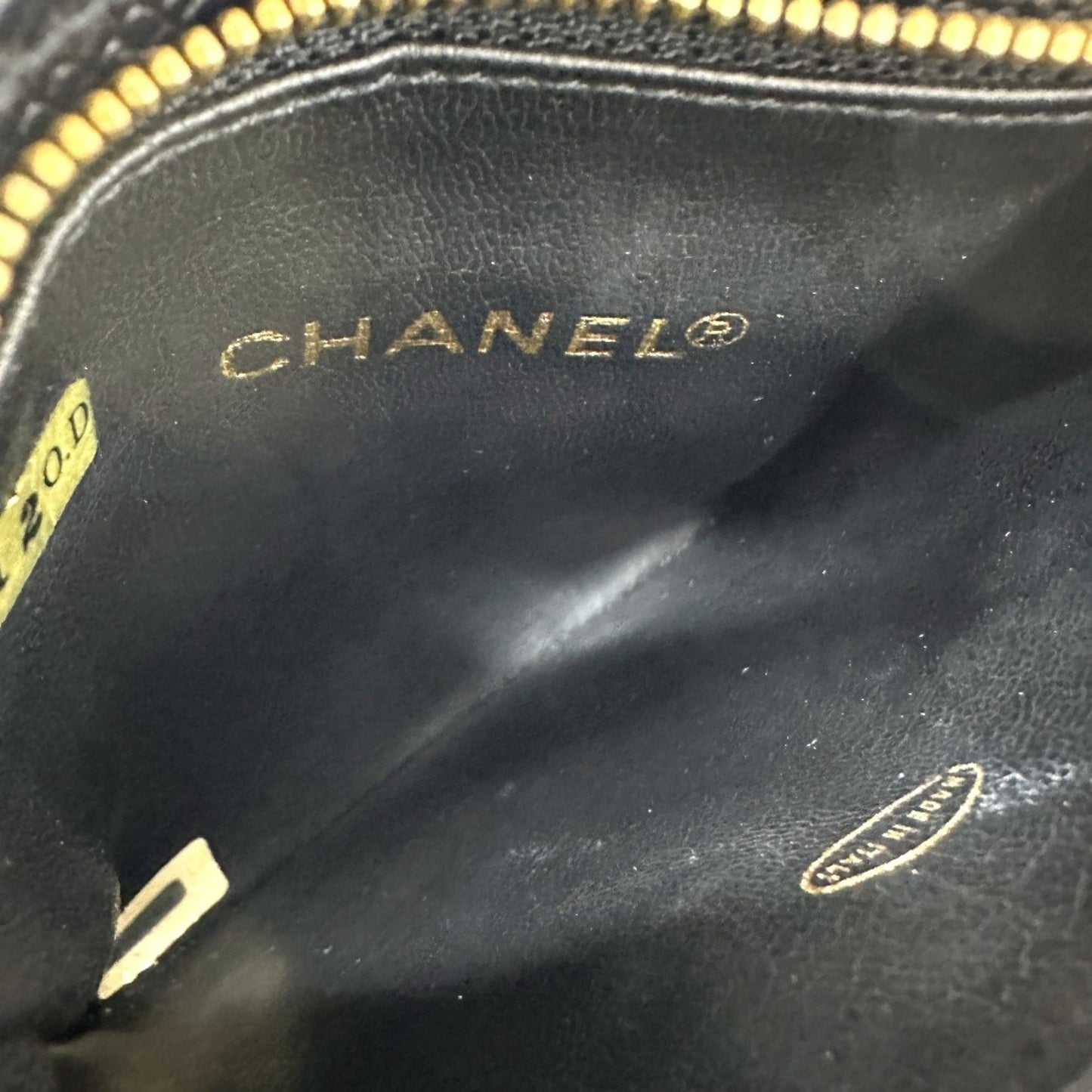 Chanel Logo CC, Black, Leather, clutch