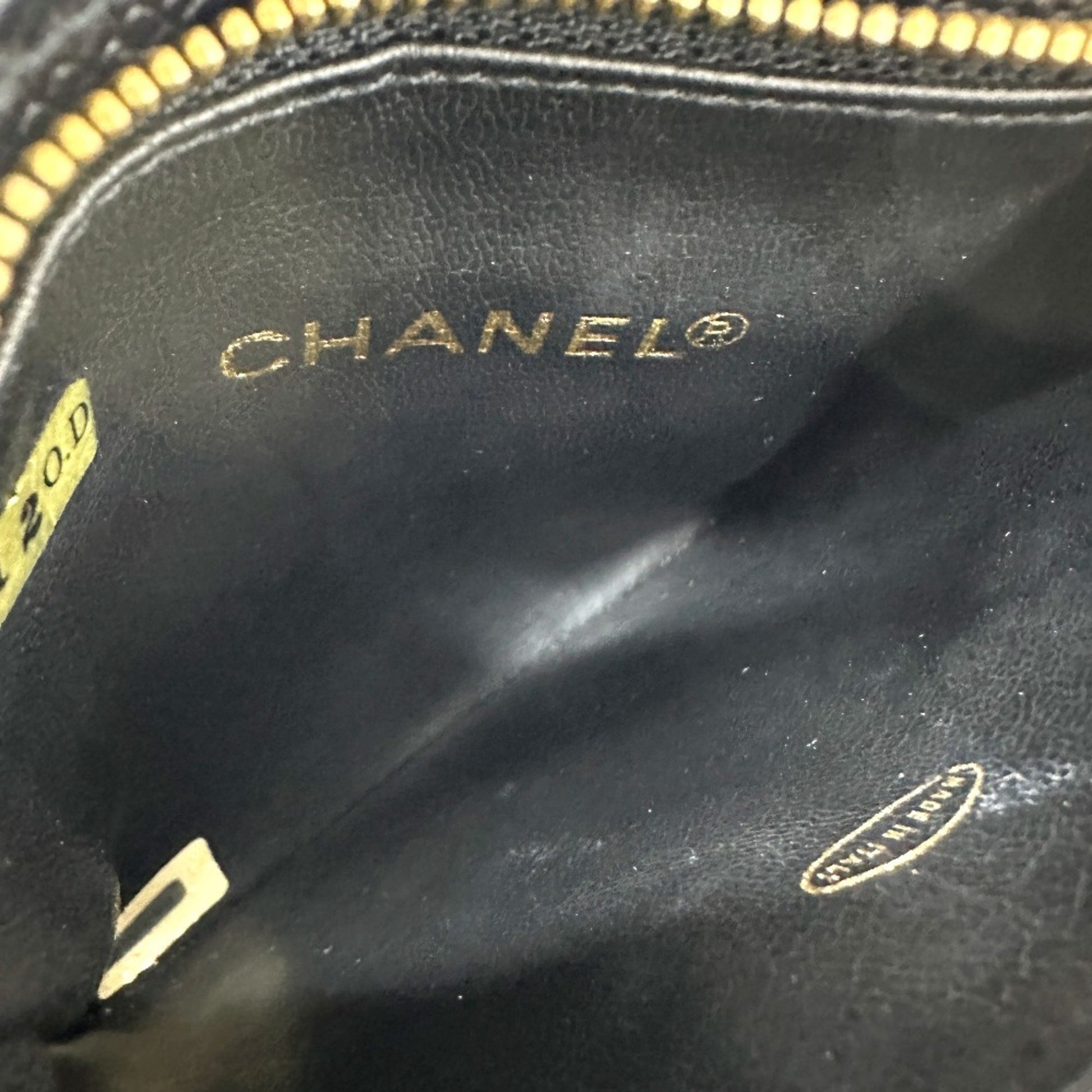 Chanel Logo CC, Black, Leather, clutch