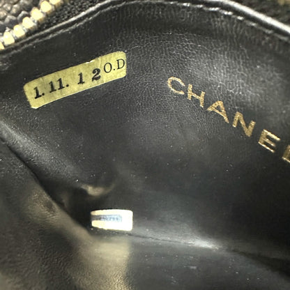 Chanel Logo CC, Black, Leather, clutch