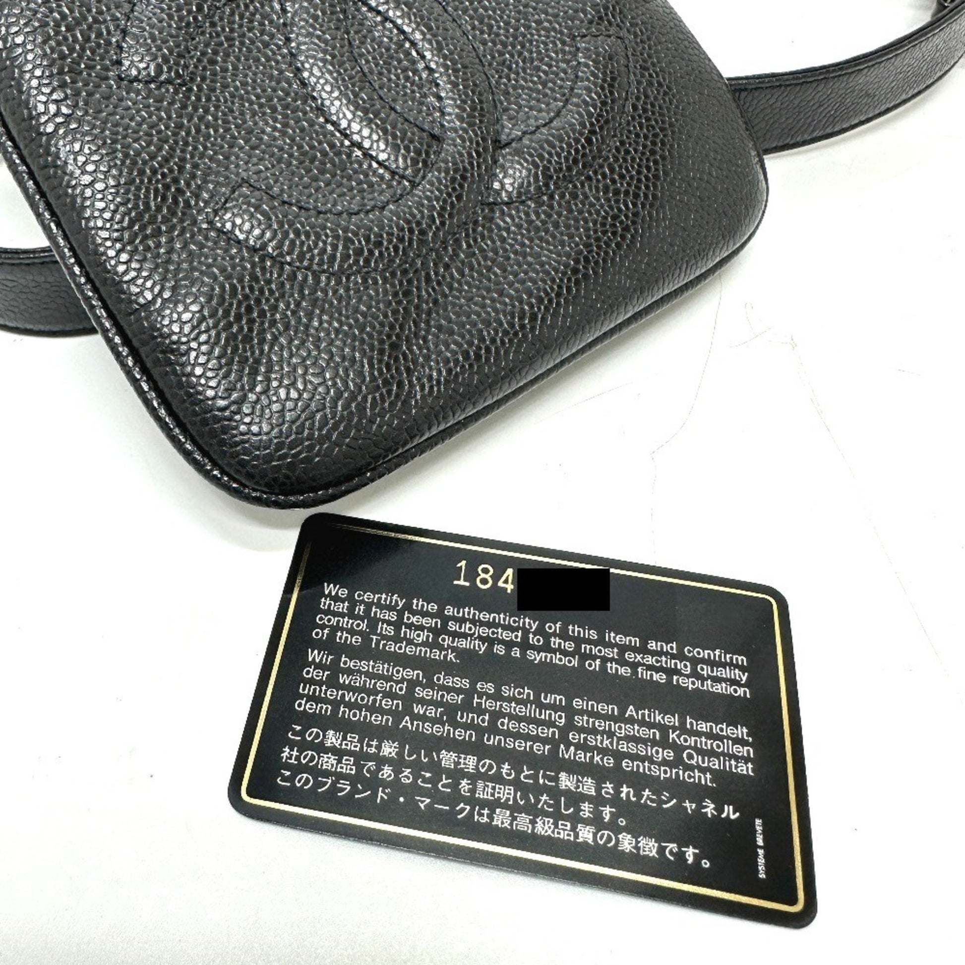 Chanel Logo CC, Black, Leather, clutch