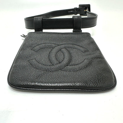 Chanel Logo CC, Black, Leather, clutch
