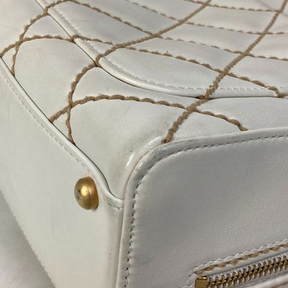 Chanel Wild stitch, White, Leather, handbag