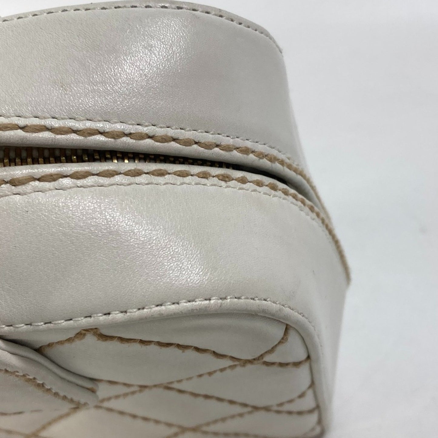 Chanel Wild stitch, White, Leather, handbag