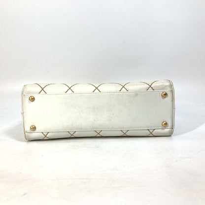 Chanel Wild stitch, White, Leather, handbag
