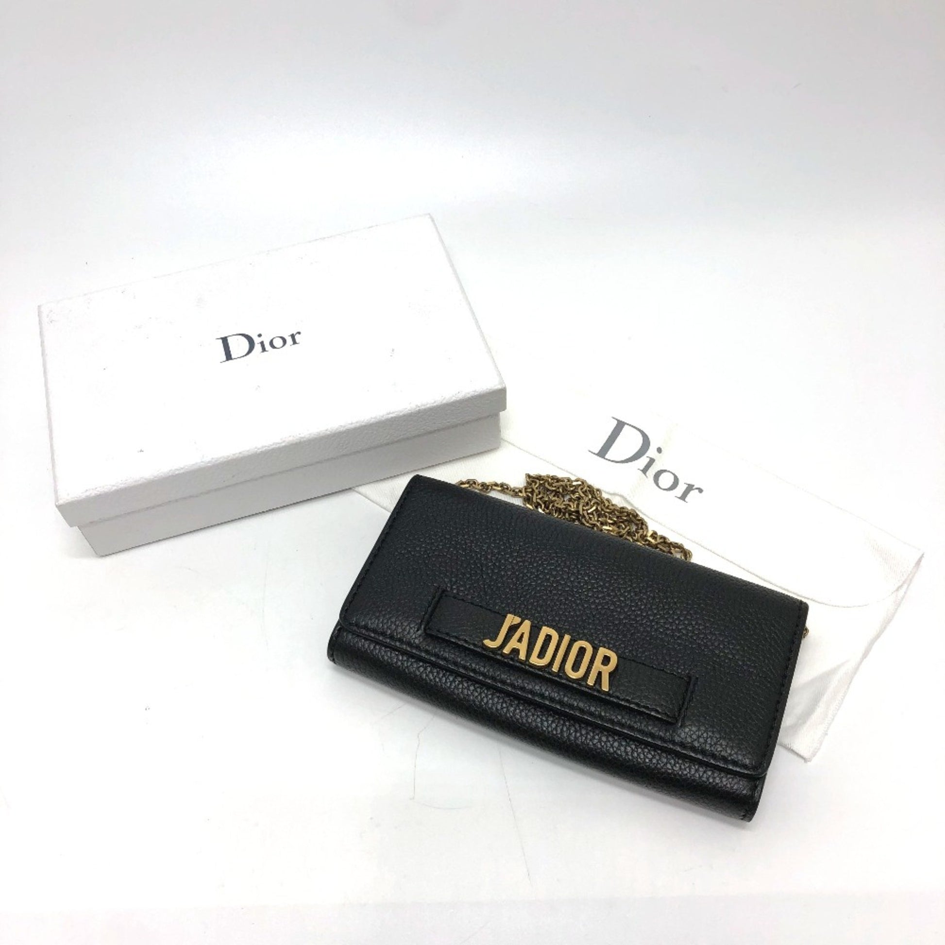 Dior J'Adior, Black, Leather, shoulder