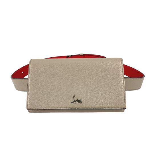 Christian Louboutin, Beige, Leather, clutch