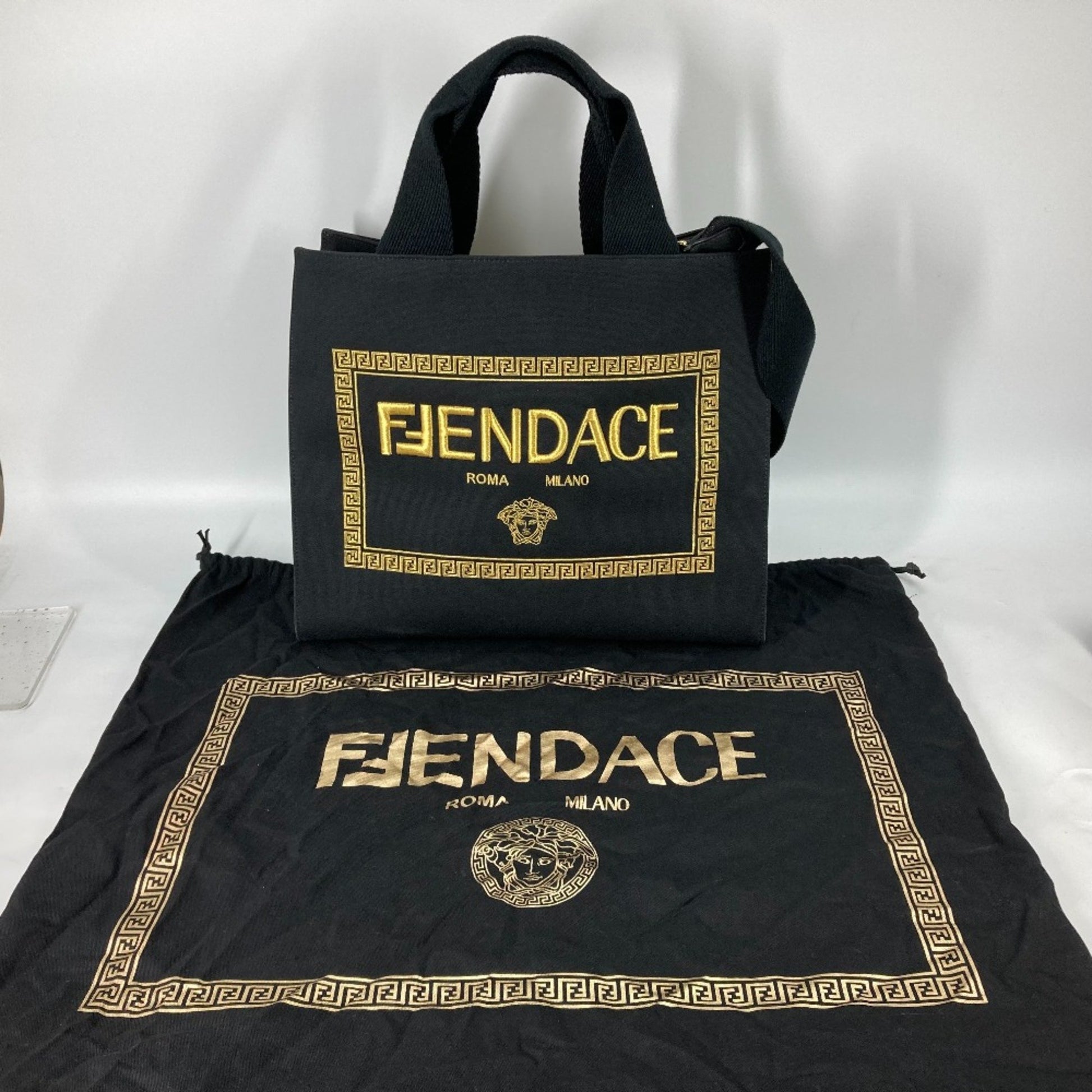 Fendi, Black, Canvas, tote