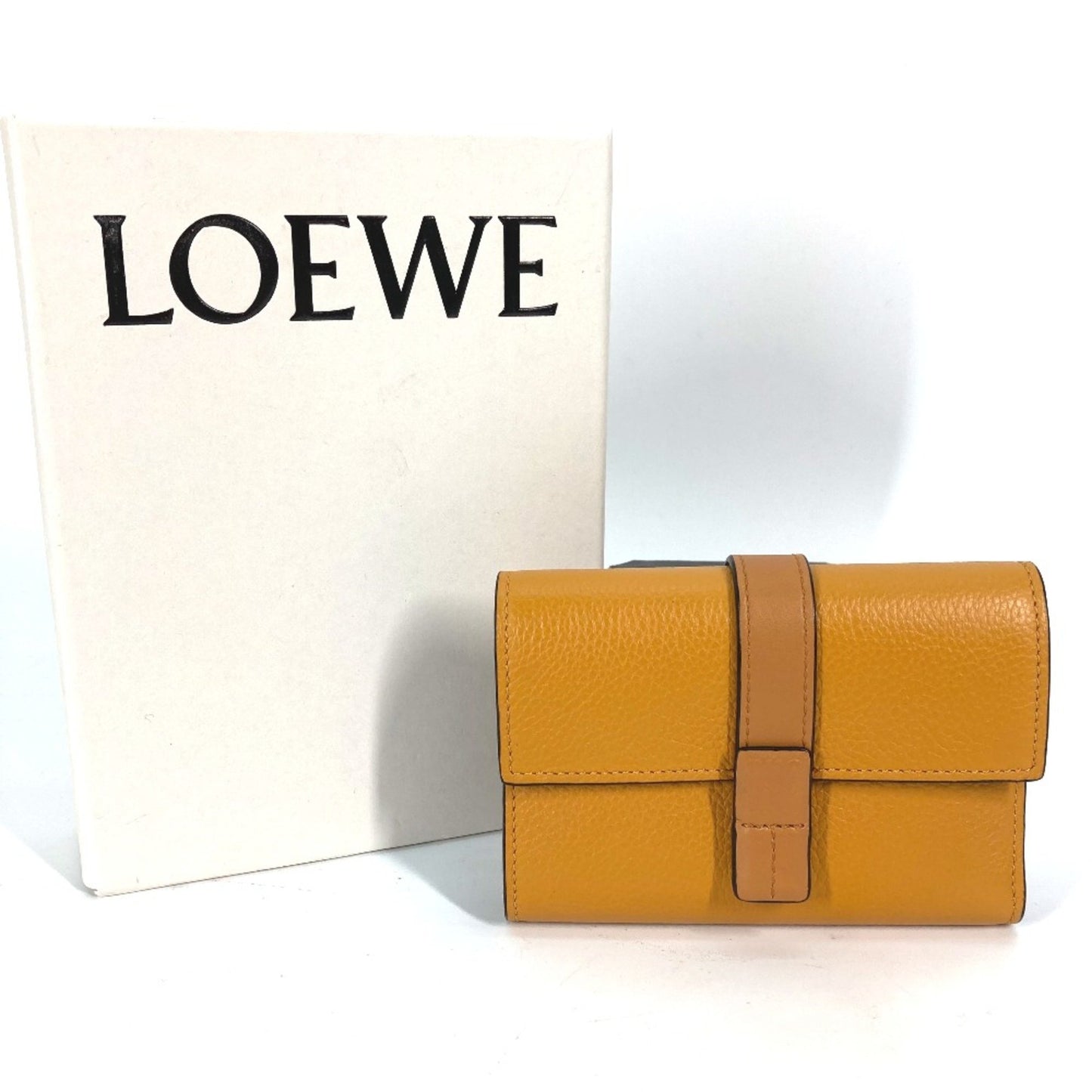 Loewe Trifold Wallet, Yellow, Leather, wallet