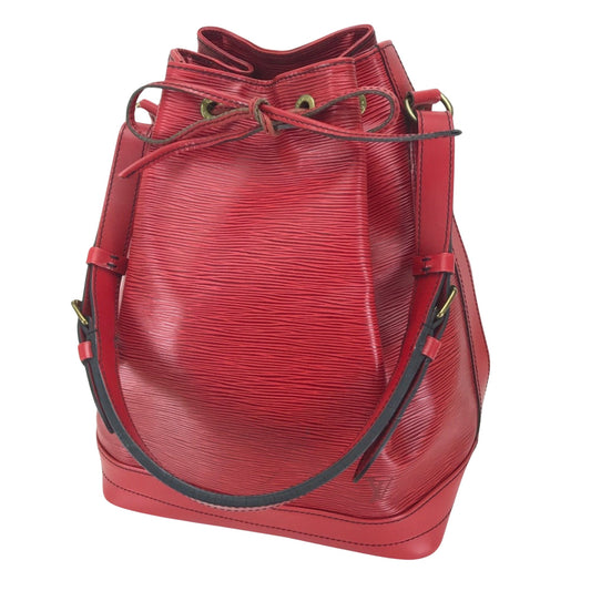 Louis Vuitton Noé, Red, Leather, shoulder