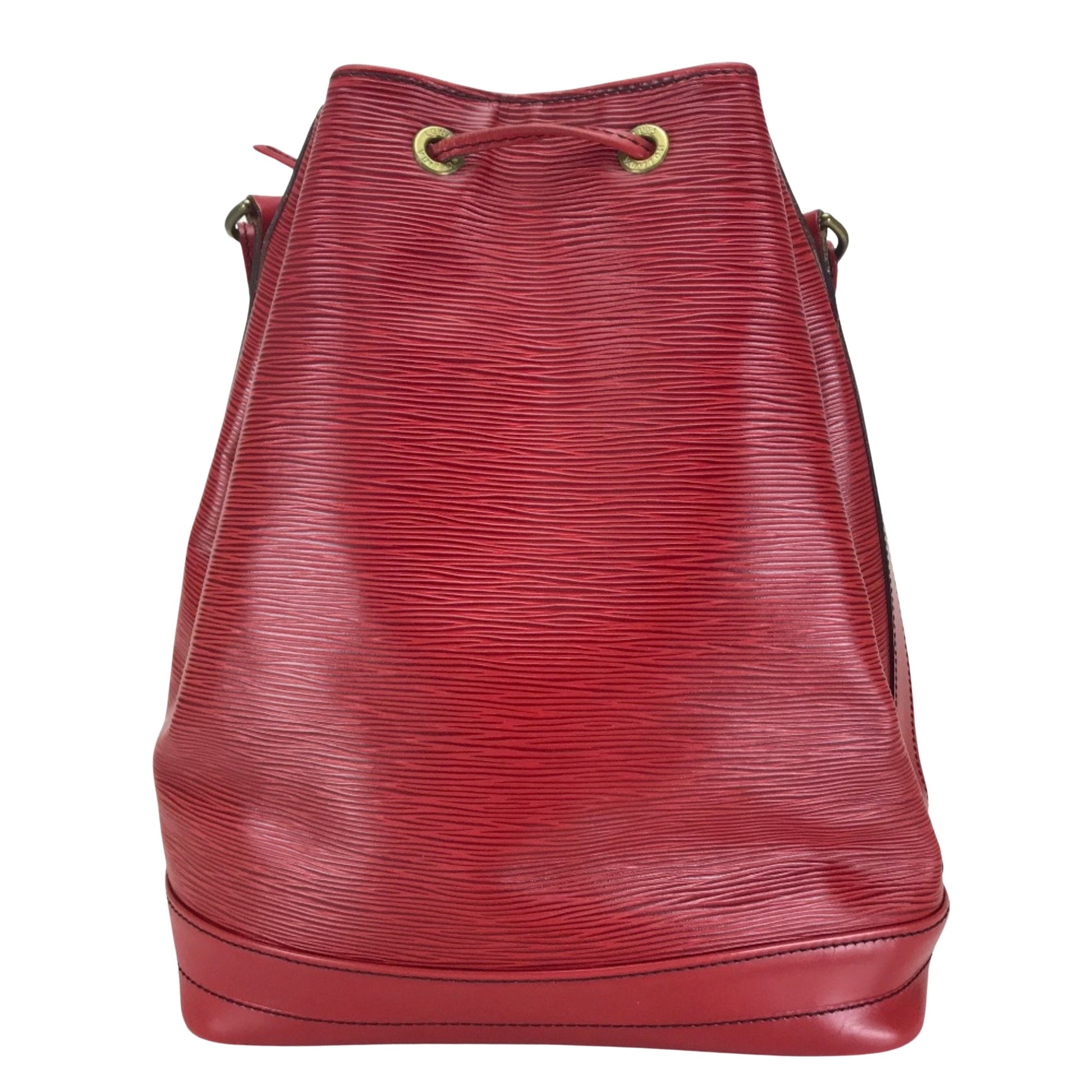 Louis Vuitton Noé, Red, Leather, shoulder