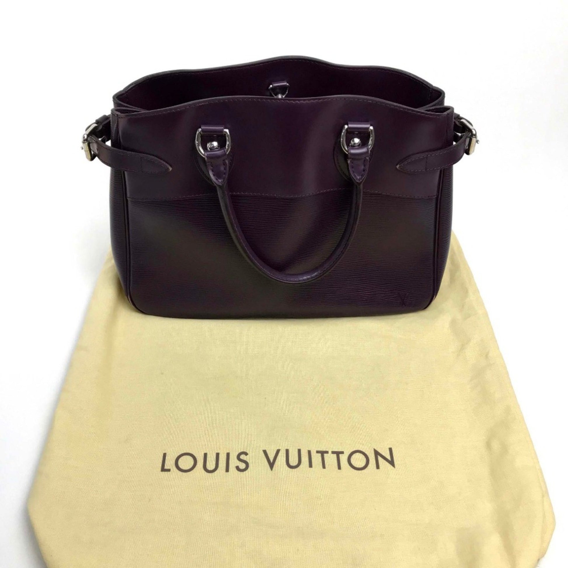 Louis Vuitton Passy, Purple, Leather, handbag