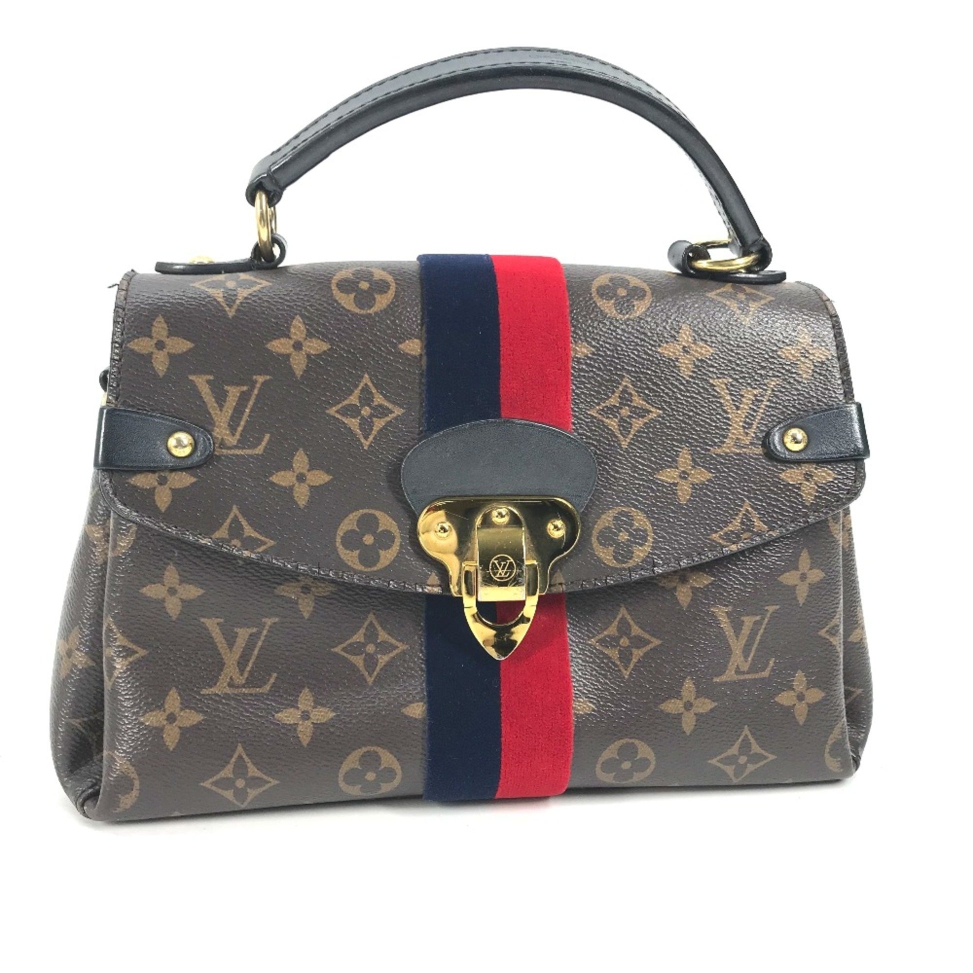 Louis Vuitton Georges, Brown, Canvas, handbag