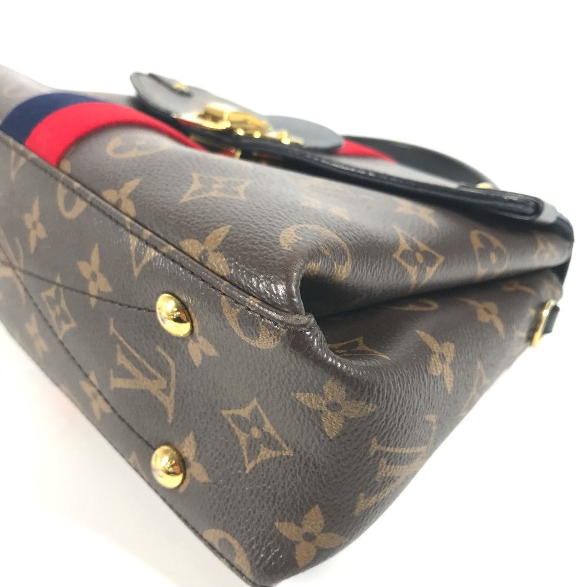 Louis Vuitton Georges, Brown, Canvas, handbag