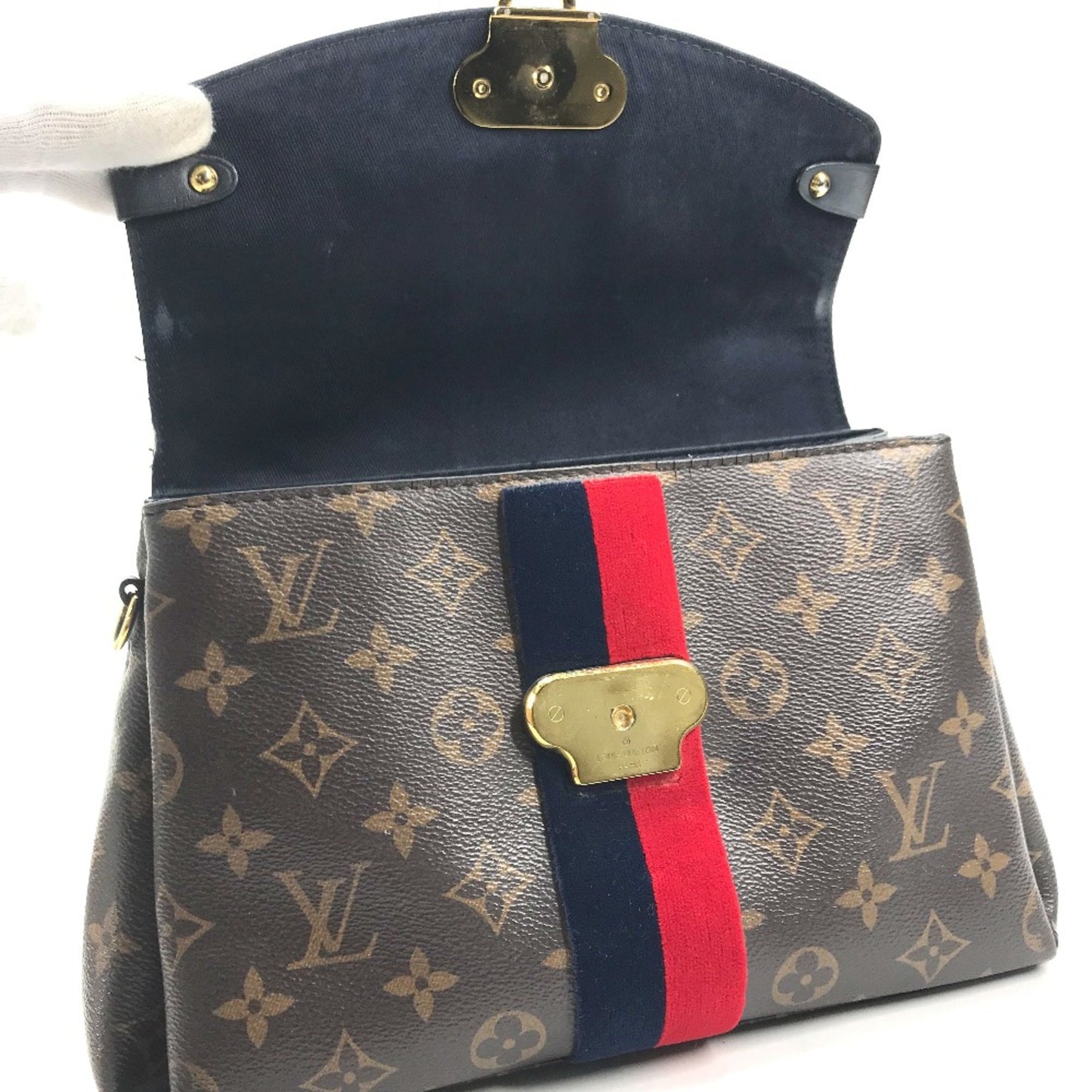 Louis Vuitton Georges, Brown, Canvas, handbag