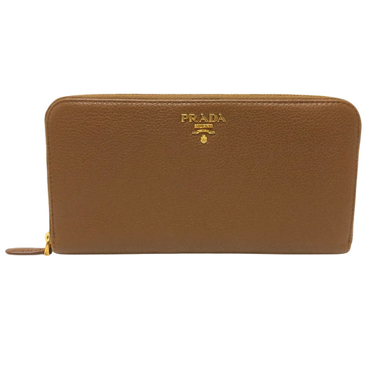 Prada Saffiano, Brown, Leather, wallet